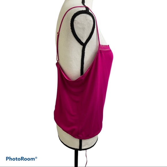 Victoria secret tie bottom lace cami top size Large Pink . - Picture 2 of 7